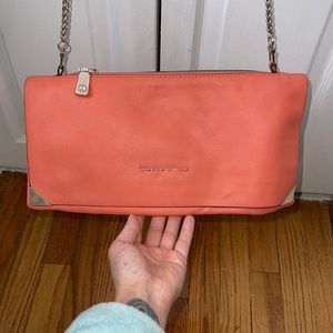 Like New Large Trina Turk Coral Clutch